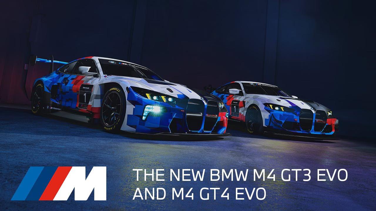 Preview of BMW M4 GT4 EVO Factory brochure paint in IMSA branded livery by Keith Archer