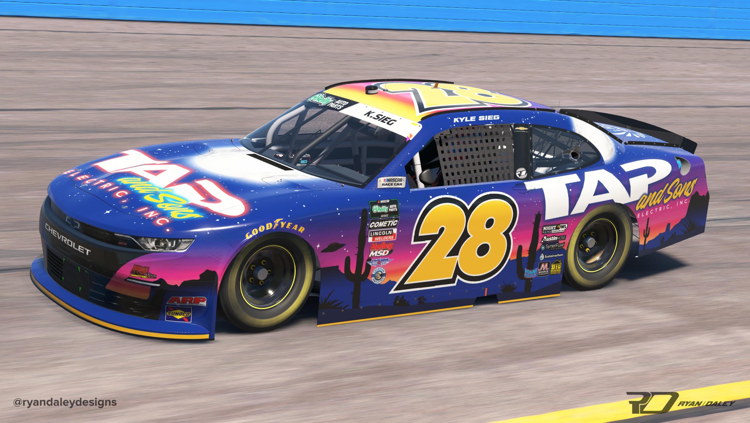 Preview of Official 2026 #28 Kyle Sieg TAP & Sons Electric With Num by Ryan Daley