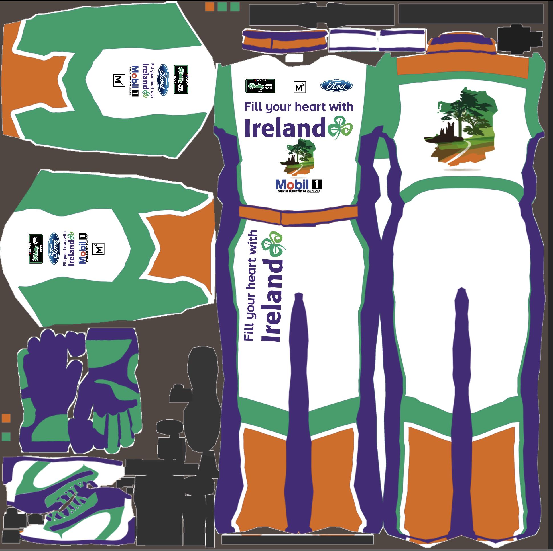 Preview of Square Visit Ireland NASCAR Ford Suit by Caolan D.