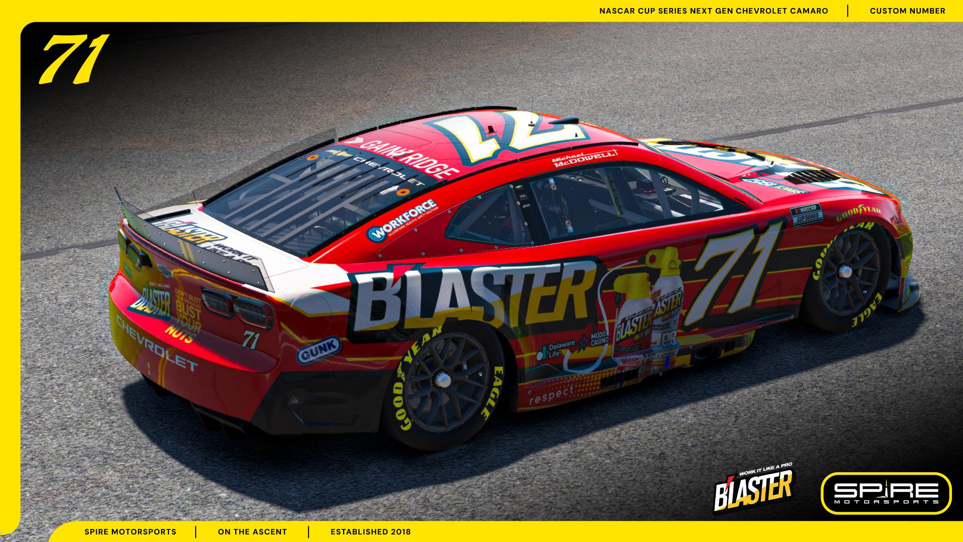 Preview of 2026 #71 Michael McDowell Blaster by Spire Motorsports