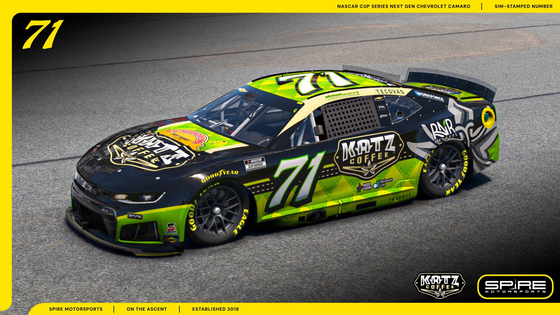 Preview of 2026 #71 Michael McDowell Katz Coffee - No Number by Spire Motorsports