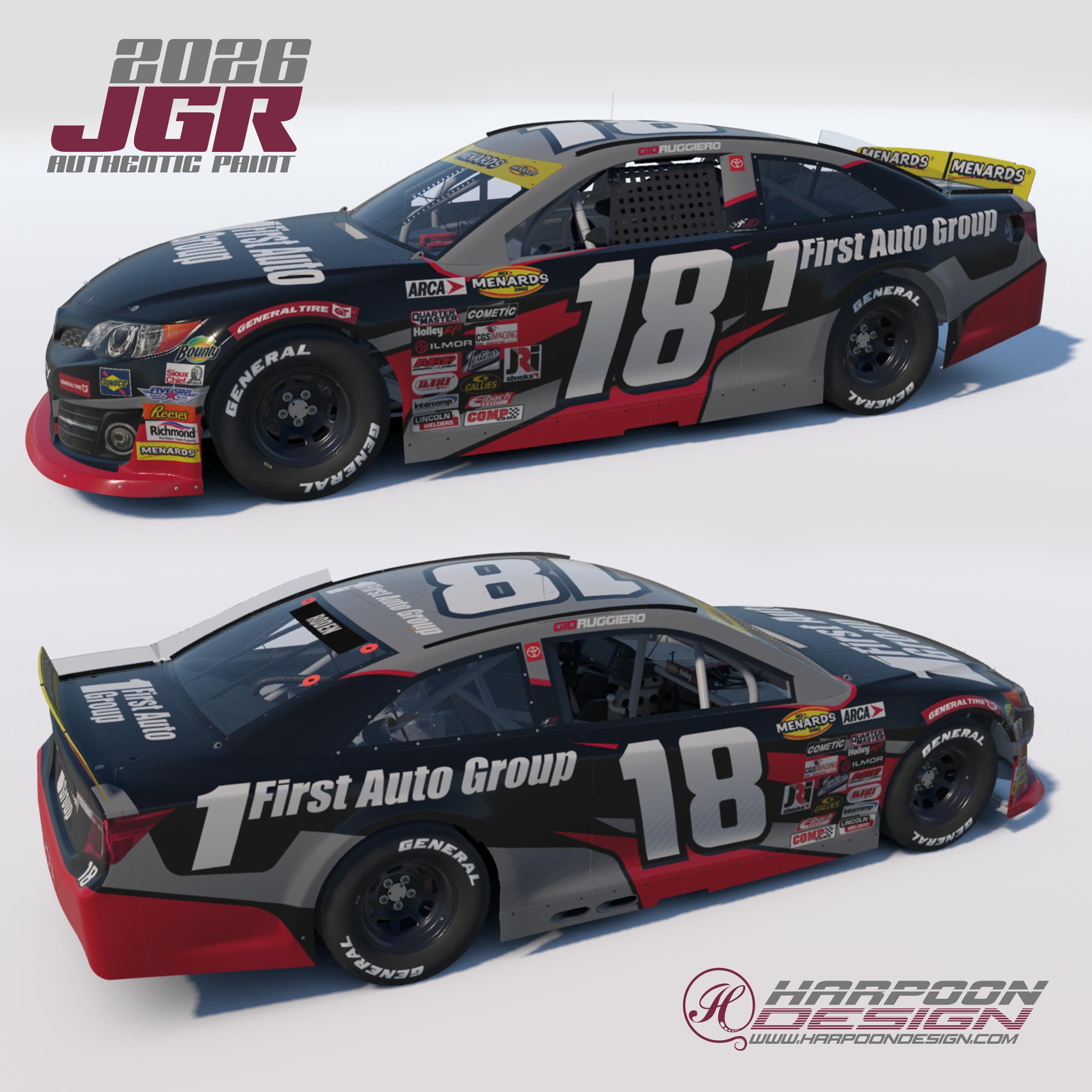 Preview of 2026 Gio Ruggerio First Auto Group ARCA Camry No Num by Brantley Roden