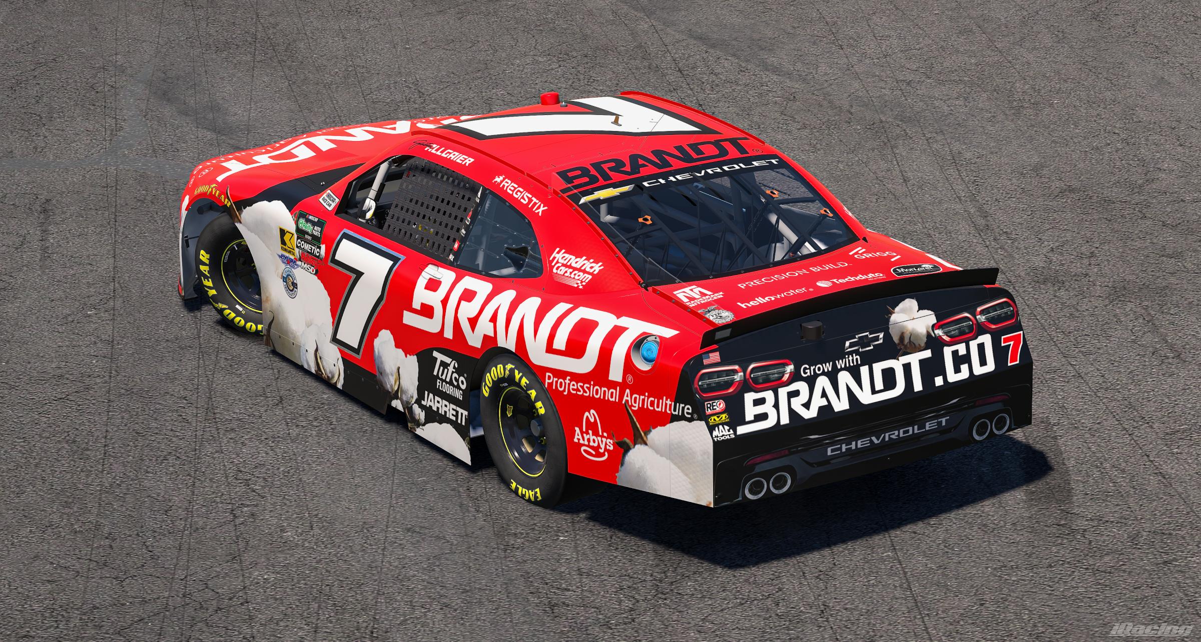 Preview of 2026 Justin Allgaier BRANDT Cotton Chevrolet (No #s) by Ryan A Williams