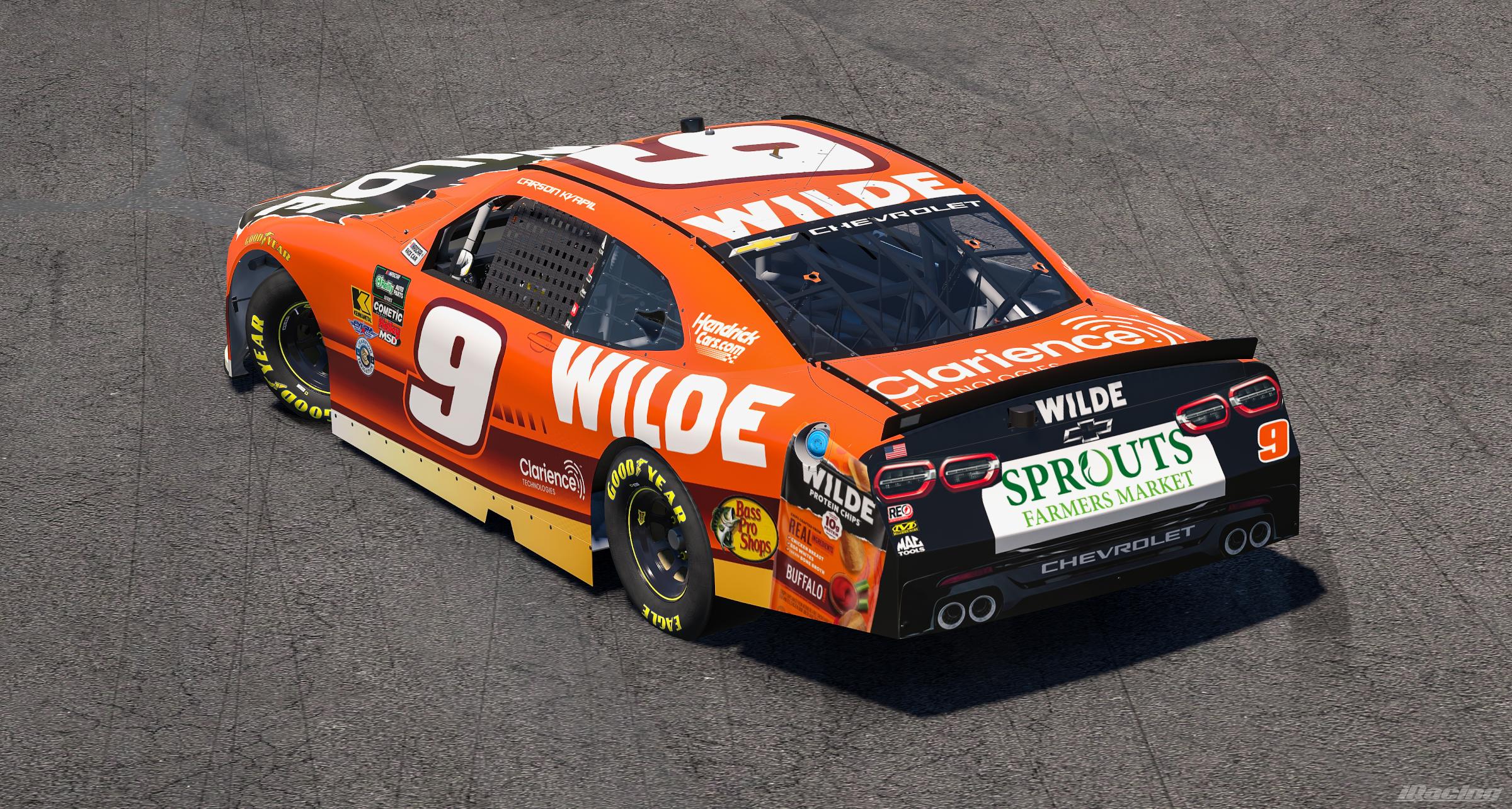 Preview of 2026 Carson Kvapil WILDE Protein Chips Chevrolet (No #s) by Ryan A Williams