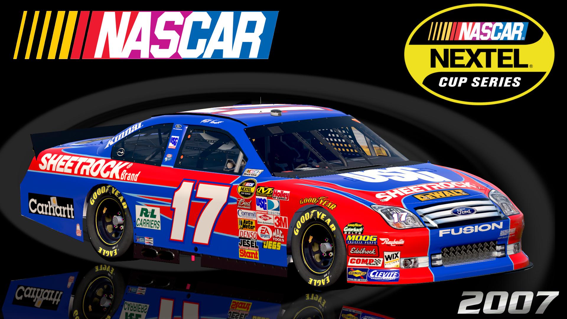 Preview of #17 Matt Kenseth 2007 USG Sheetrock Ford Fusion COT Sim Stamped Number by Christian Budd