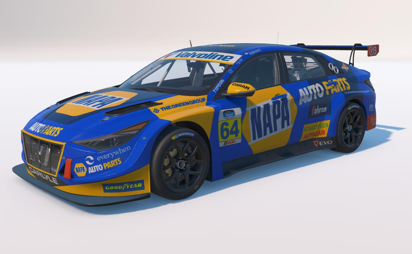 Preview of Hyundai Elantra - BTCC NAPA 2026. Ash Sutton variant by Jason Carvalho