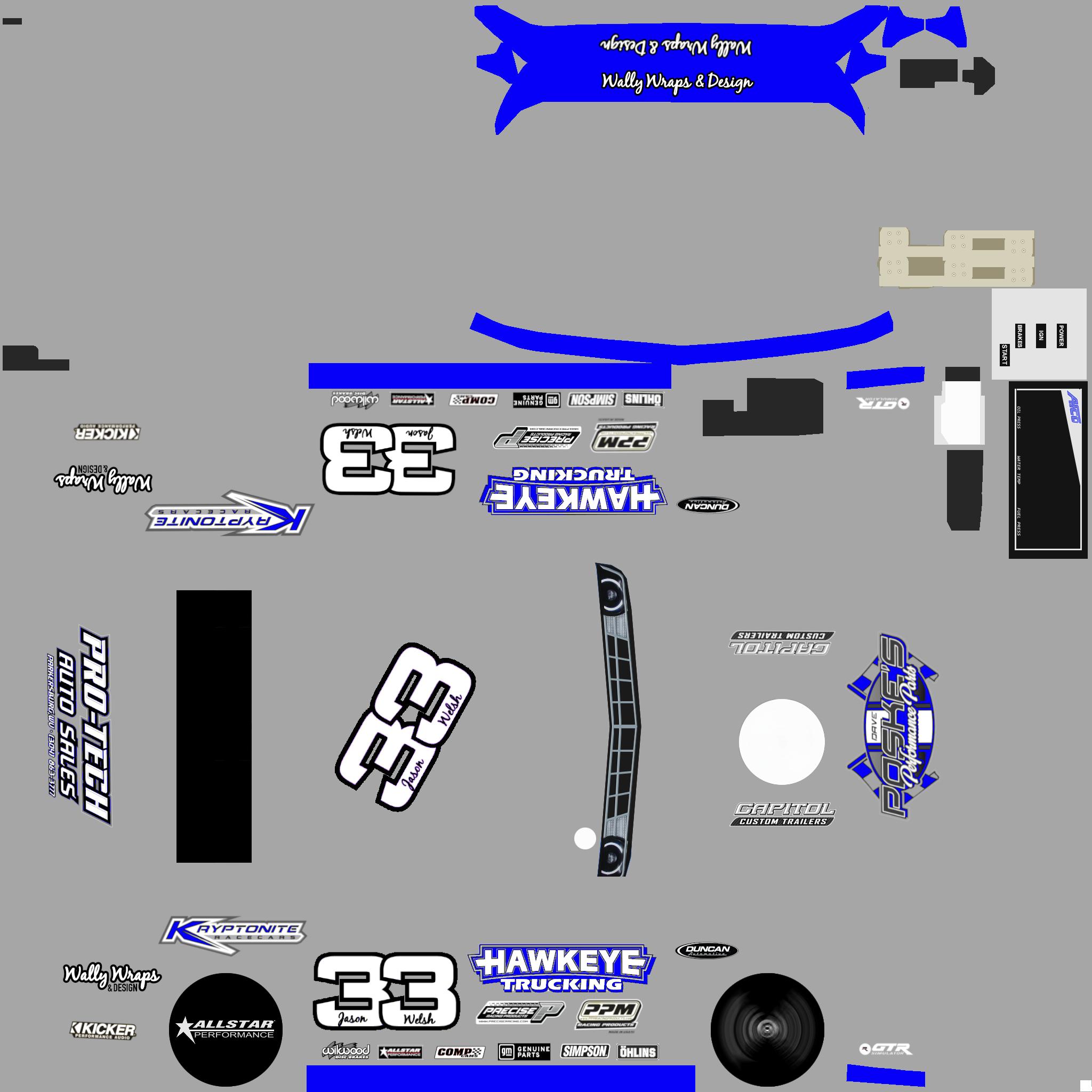 Preview of Dirt Street Stock grey blue custom by Jason Welsh