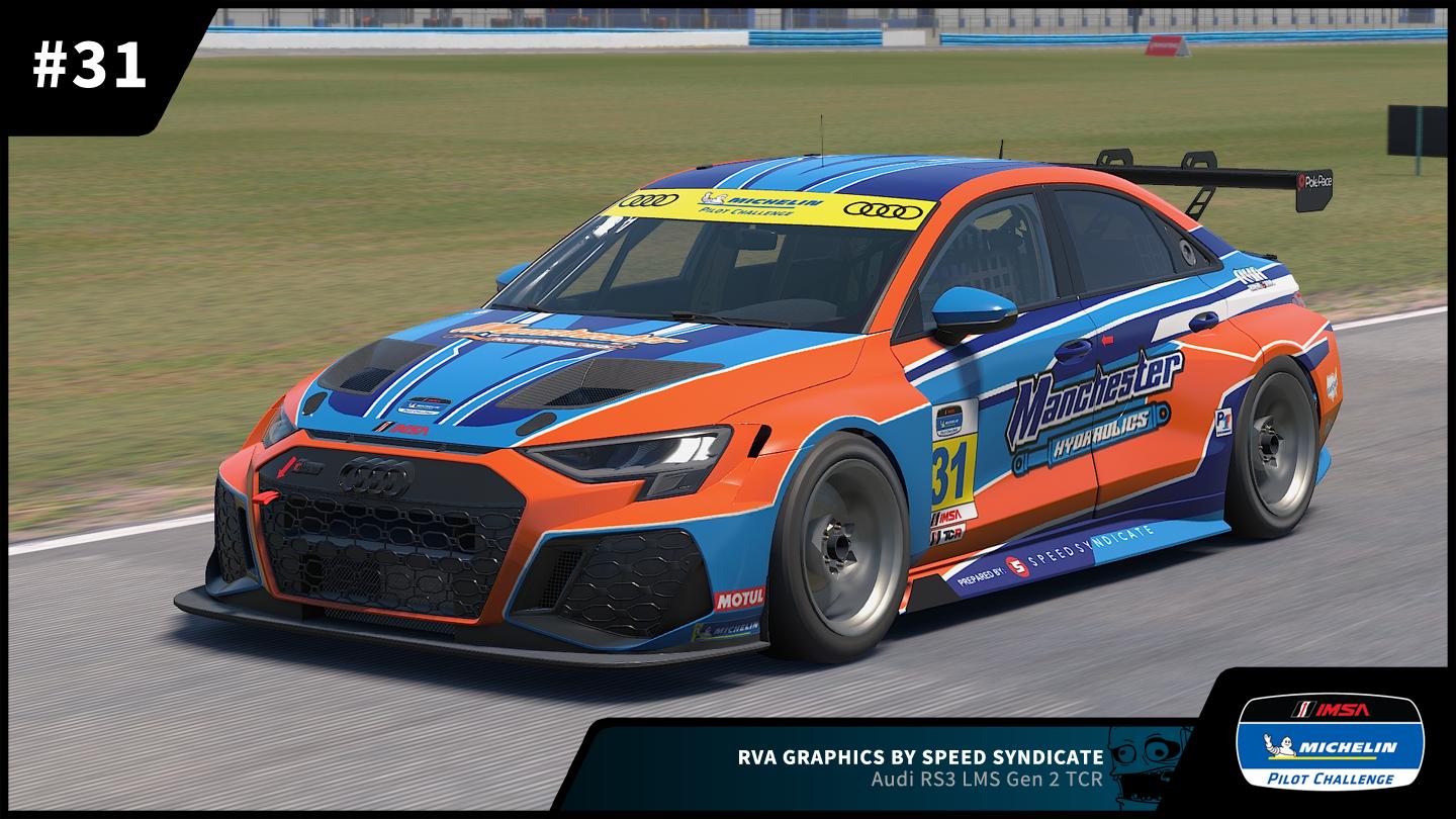 Preview of #31 RVA Graphics Motorsports by Speed Syndicate Audi RS3 LMS TCR 2025 Michelin Pilot Challenge by Zack W Gould