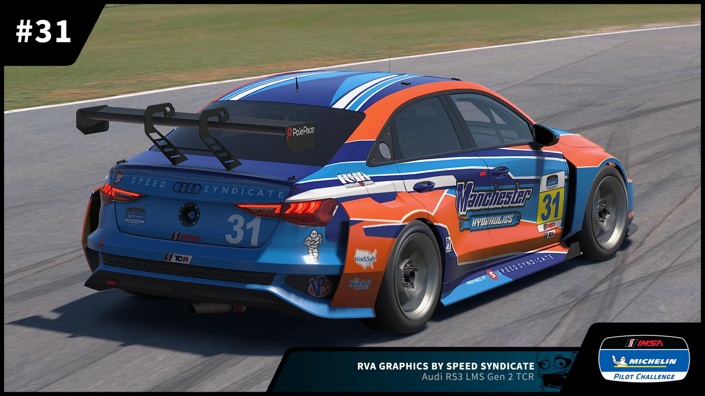 Preview of #31 RVA Graphics Motorsports by Speed Syndicate Audi RS3 LMS TCR 2025 Michelin Pilot Challenge by Zack W Gould