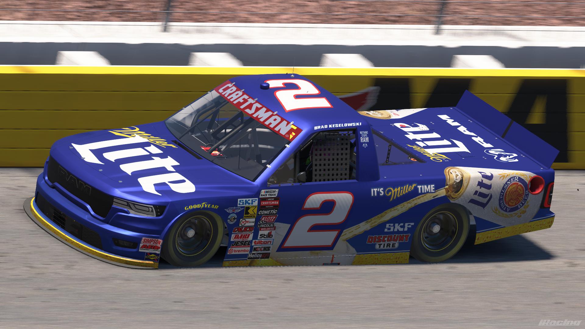 Preview of #2 *SIM-STAMPED* Brad Keselowski Miller Lite RAM by Sam Heffner