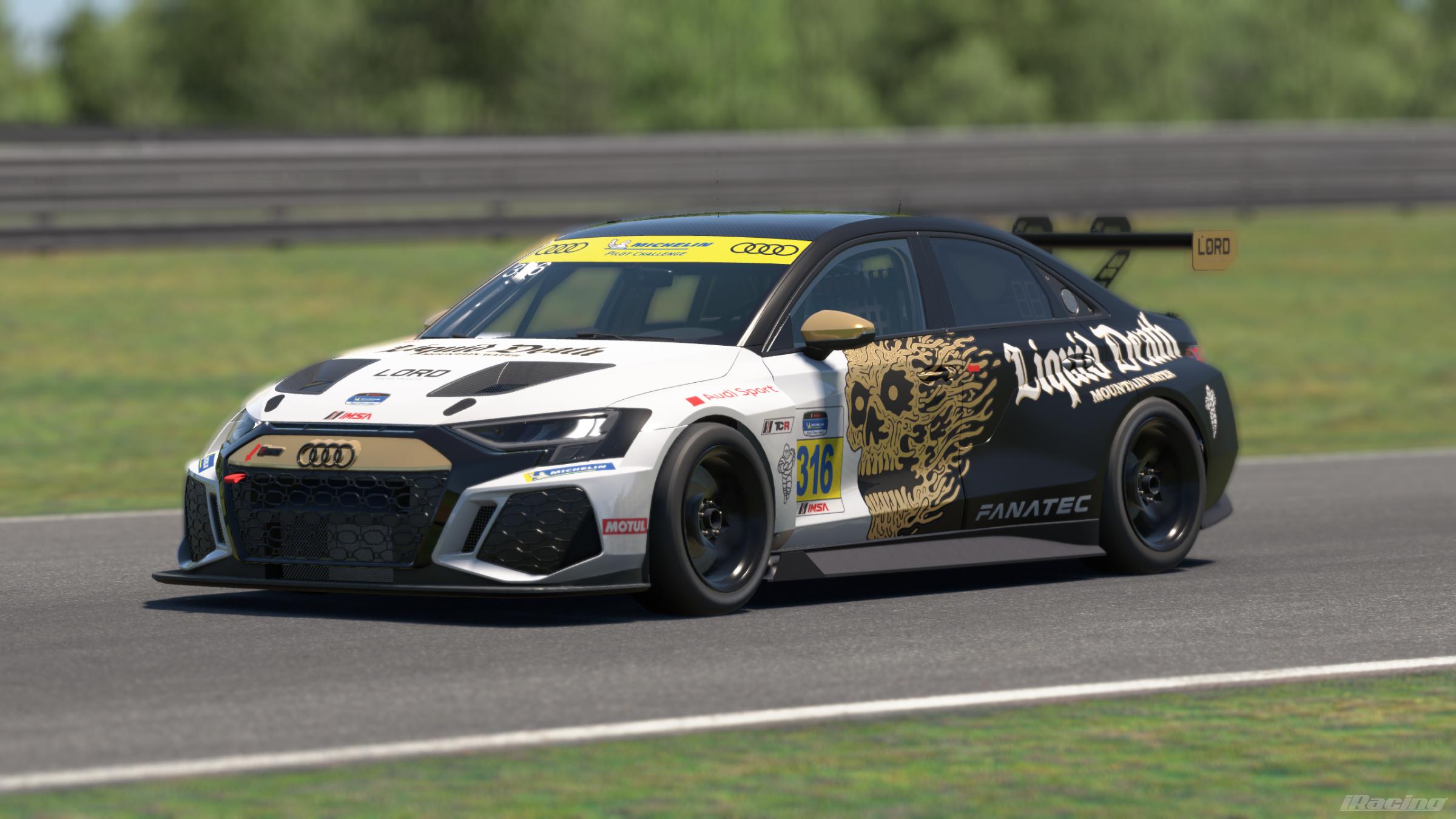 Preview of Liquid Death Mountain Water | Audi RS3 LMS Gen 2  by Charlie Lord