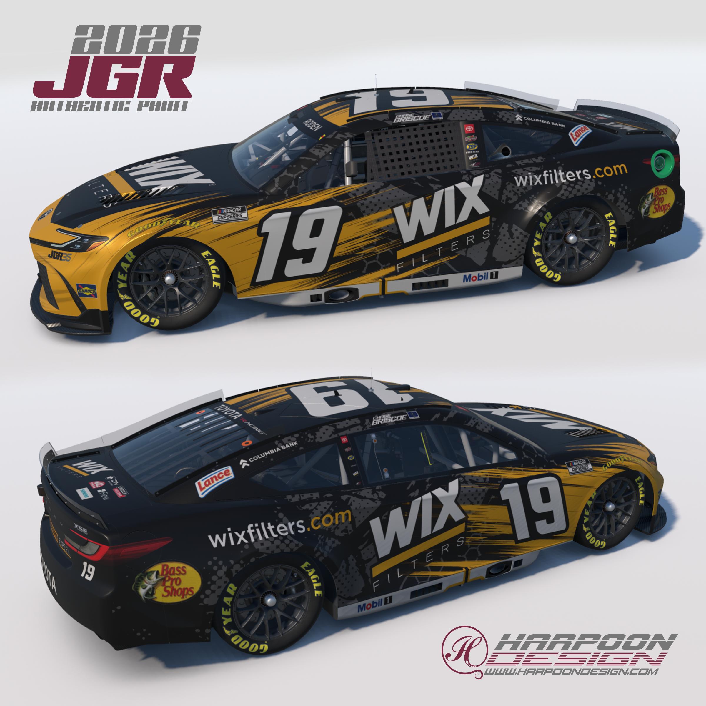 Preview of 2026 Chase Briscoe Wix Filters Toyota Camry by Brantley Roden