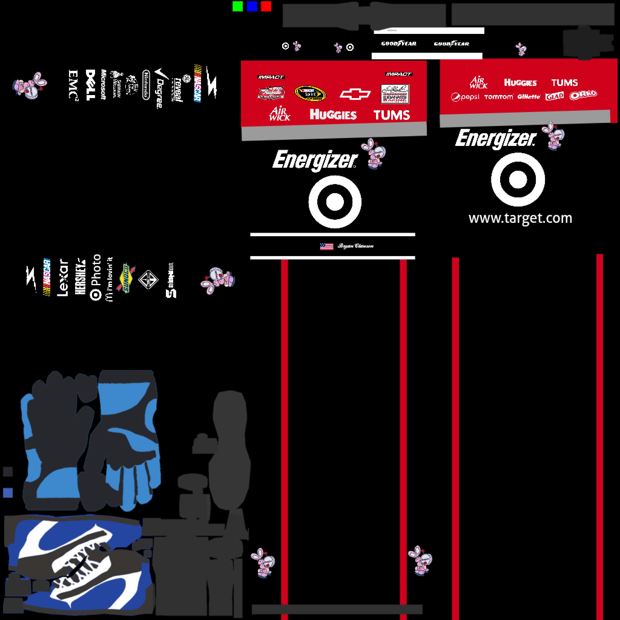 Preview of Bryan Clauson Energizer / Target 2010 Fictional 2010 Bank of America 500 firesuit  by Brenden Broberg