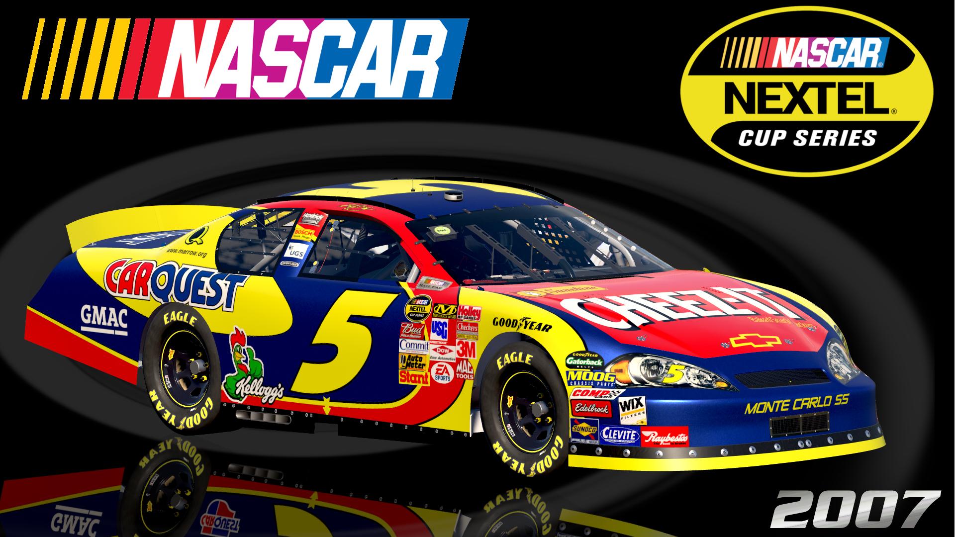 Preview of #5 Kyle Busch 2007 Cheez it Carquest Chevrolet Monte Carlo SS Sim Stamped Number by Christian Budd