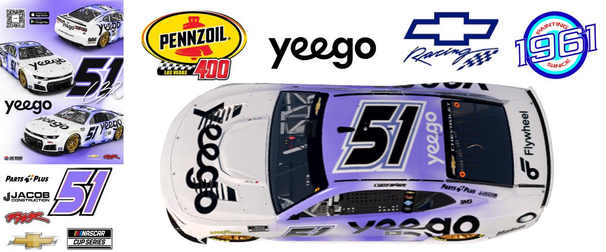Preview of 2026 RWR # 51 Cody Ware / Yeego.ai and Habit Burger & Grill Chevrolet Camaro ZL1 at Las Vegas.  by Micael Hagstrom