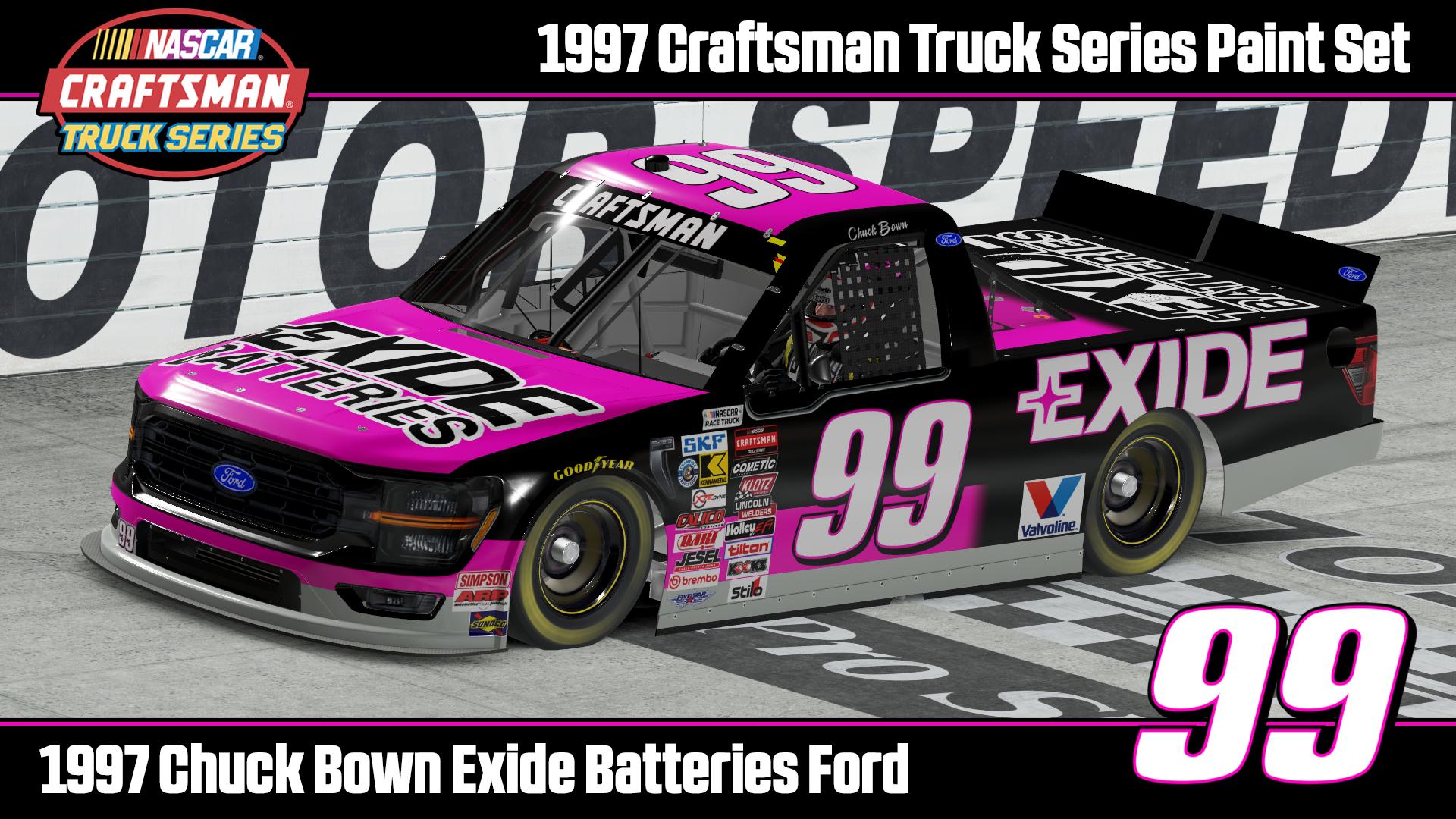 Preview of 1997 Chuck Bown Exide Batteries Ford (No #) by DG Swiss