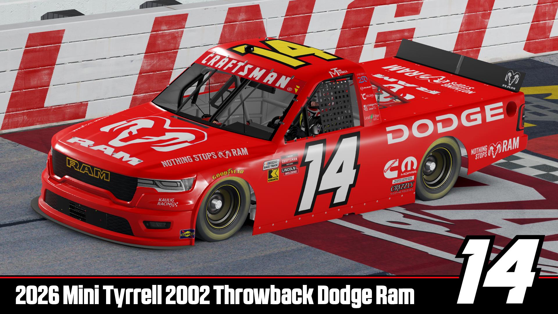 Preview of 2026 Mini Tyrrell Throwback 2002 Dodge Ram (#14) by DG Swiss