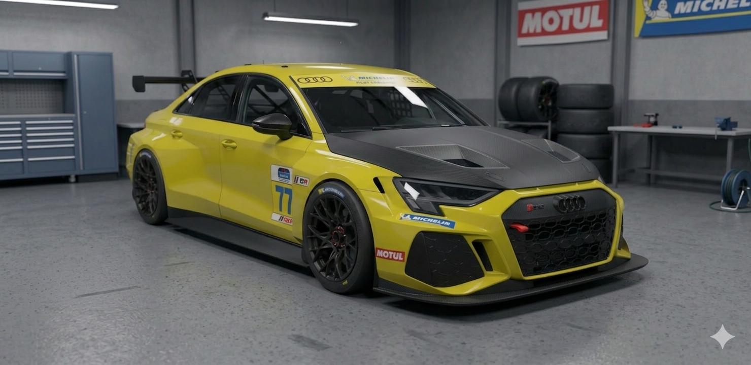 Preview of Audi RS3 Track Day Python Yellow & Carbon Matte by Rafa C.