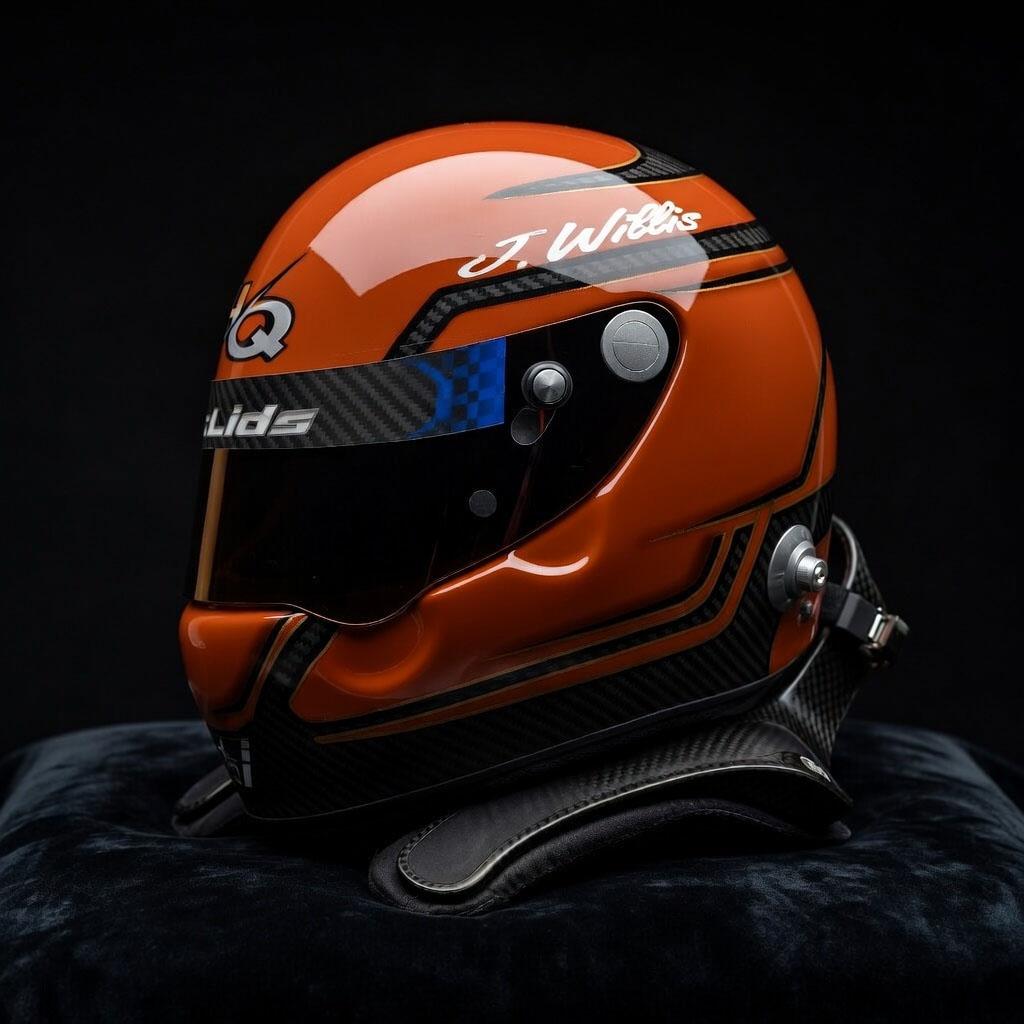 Preview of John Wills: The Electrifying HQ Livery Helmet by Alan Purser