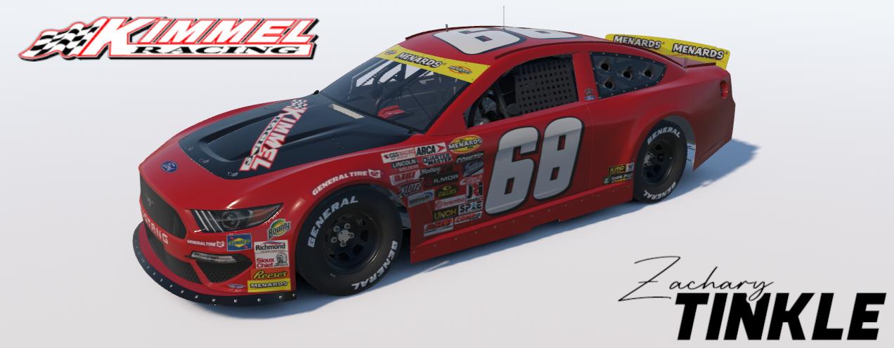 Preview of fantasy Kimmel Racing #68 Gen 6 ARCA Mustang by Zachary Tinkle