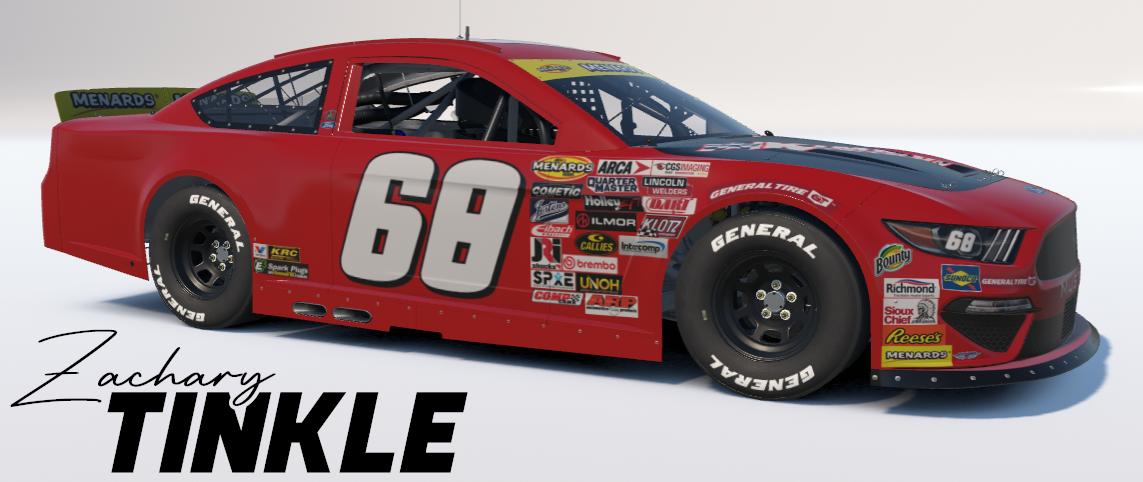 Preview of fantasy Kimmel Racing #68 Gen 6 ARCA Mustang by Zachary Tinkle