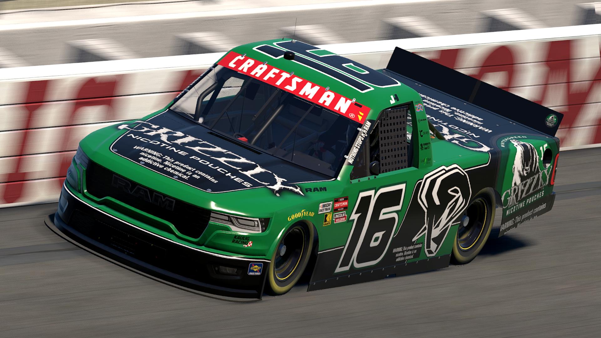 Preview of Fictional 2026 Justin Haley Grizzly Nicotine Pouches RAM (Custom#) by Jordan Davis-Flint