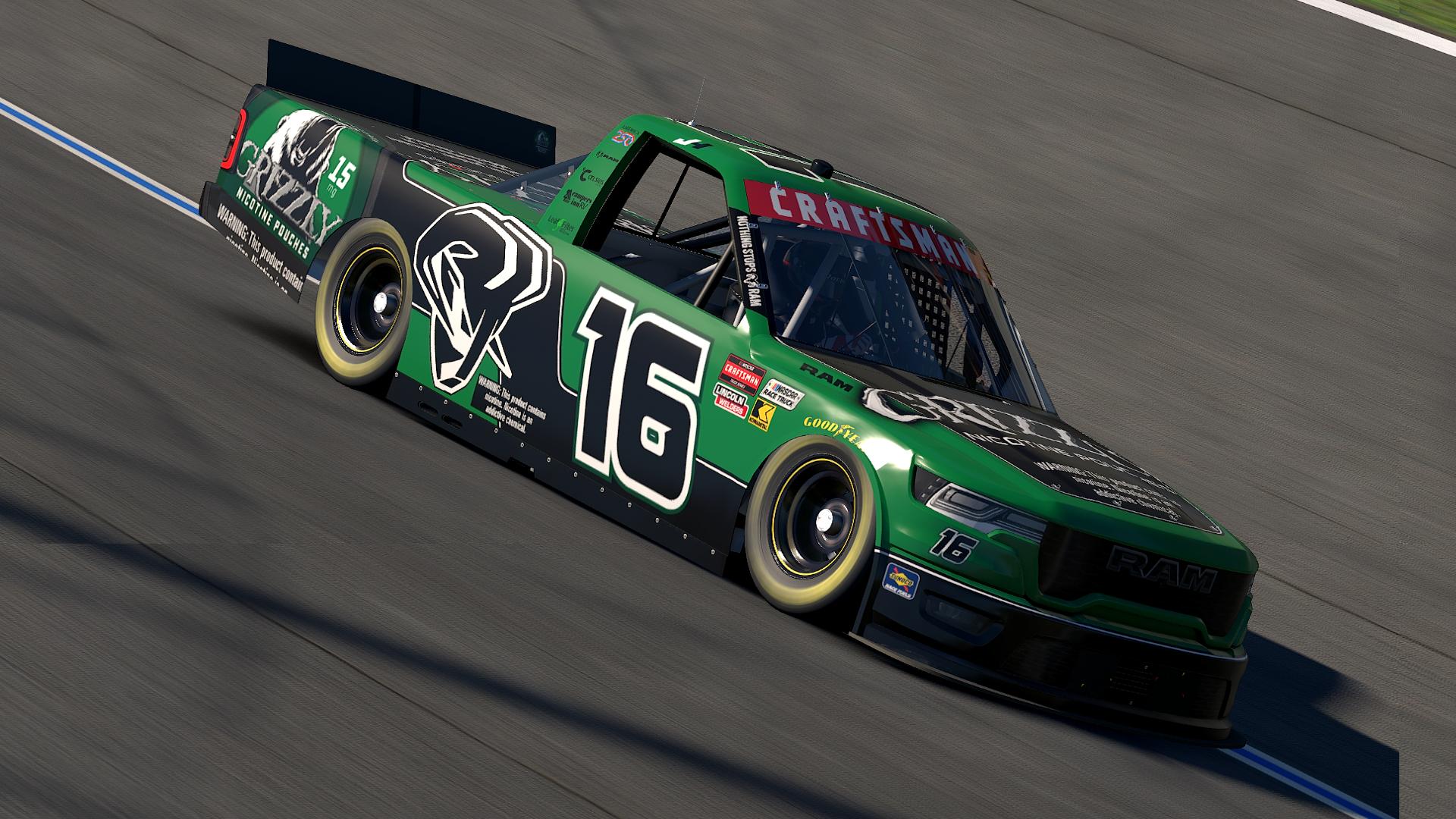 Preview of Fictional 2026 Justin Haley Grizzly Nicotine Pouches RAM (Custom#) by Jordan Davis-Flint