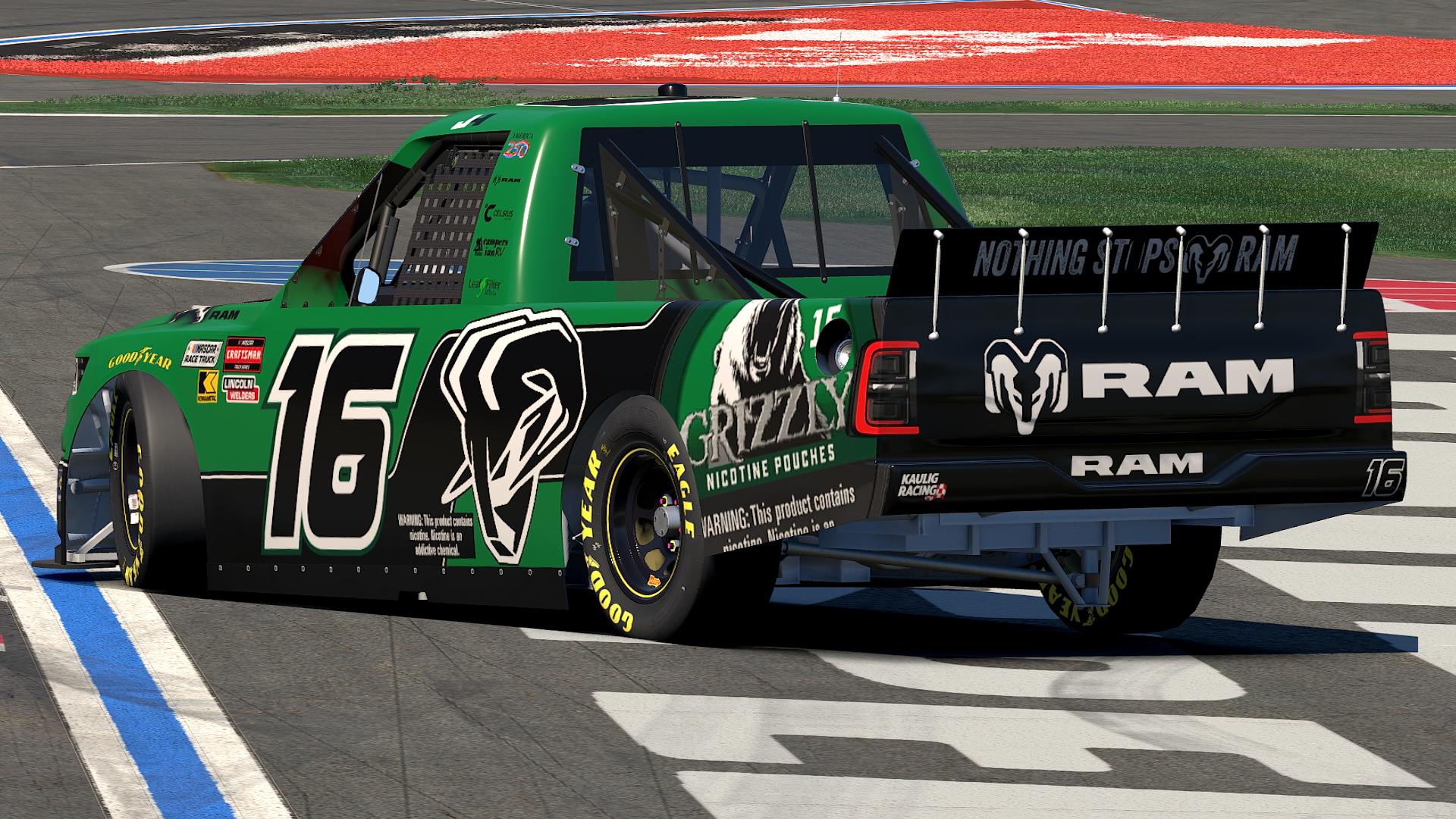 Preview of Fictional 2026 Justin Haley Grizzly Nicotine Pouches RAM (Custom#) by Jordan Davis-Flint