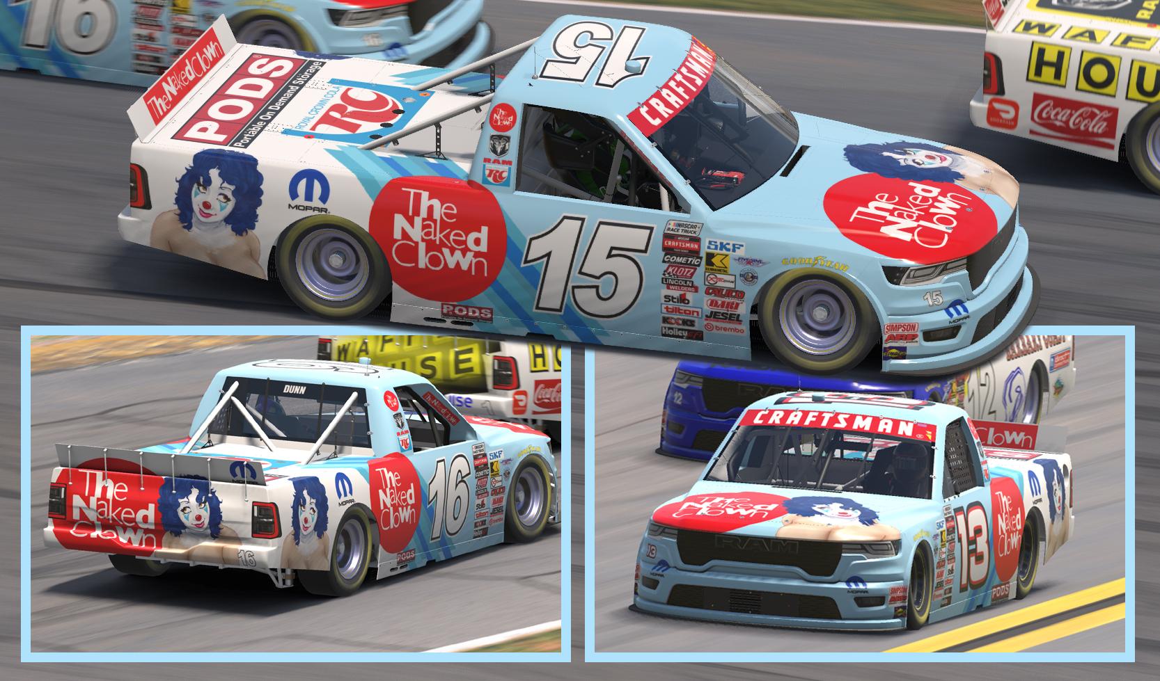 Preview of Nascar Truck Ram Naked Clown by Clyde Coman