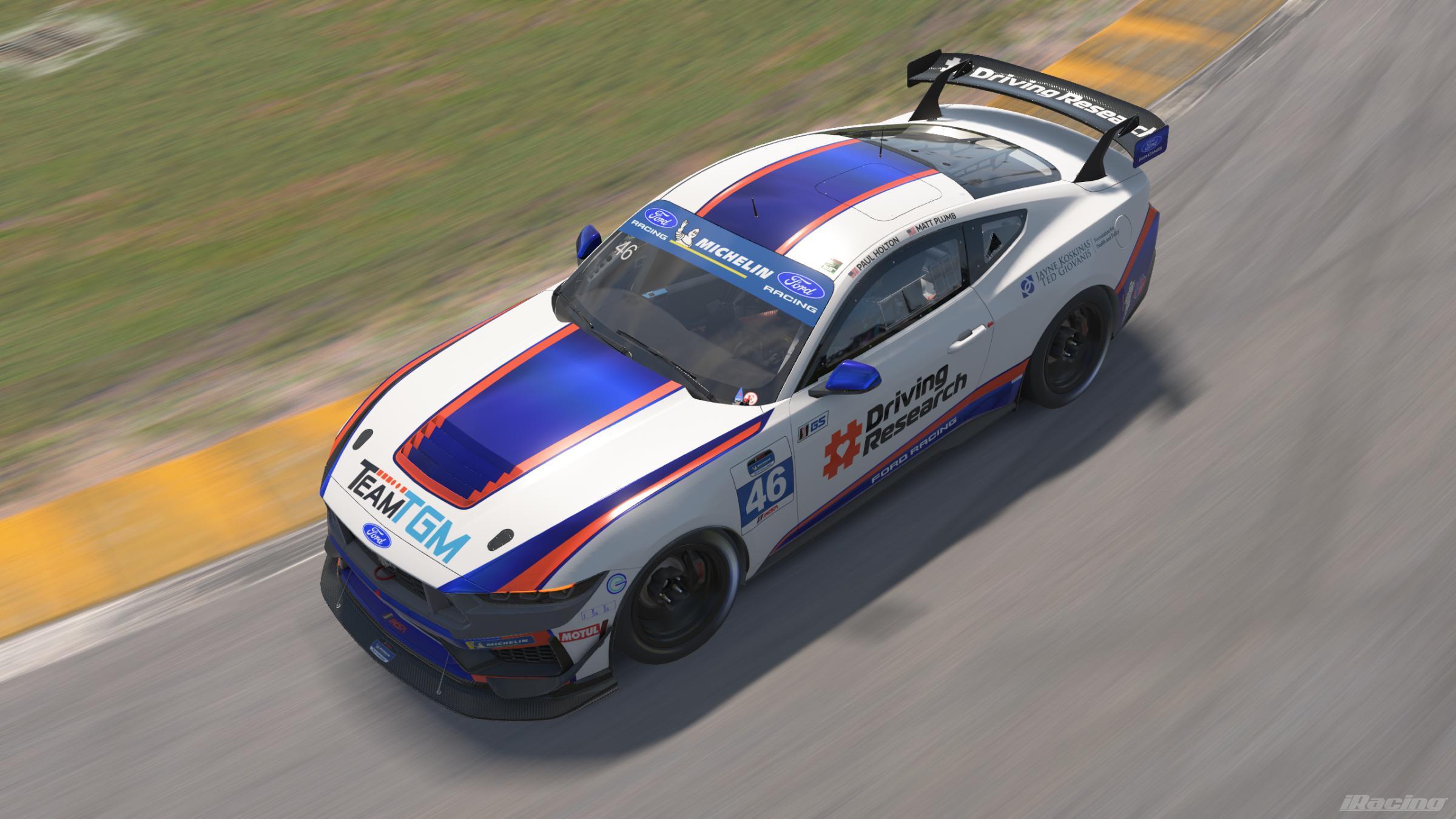 Preview of 2026 TeamTGM Ford Mustang GT4 #46 (Sim-Stamped Number) by Serena M.