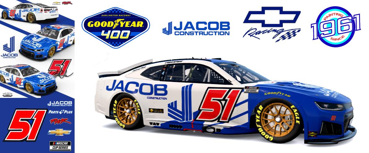 Preview of 2026 RWR Cody Ware / Jacob Construction Chevrolet Camaro ZL1 at Darlington.  by Micael Hagstrom