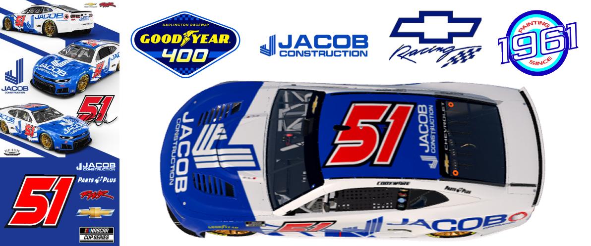 Preview of 2026 RWR Cody Ware / Jacob Construction Chevrolet Camaro ZL1 at Darlington.  by Micael Hagstrom