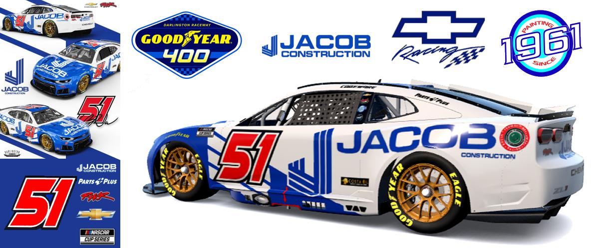 Preview of 2026 RWR Cody Ware / Jacob Construction Chevrolet Camaro ZL1 at Darlington.  by Micael Hagstrom