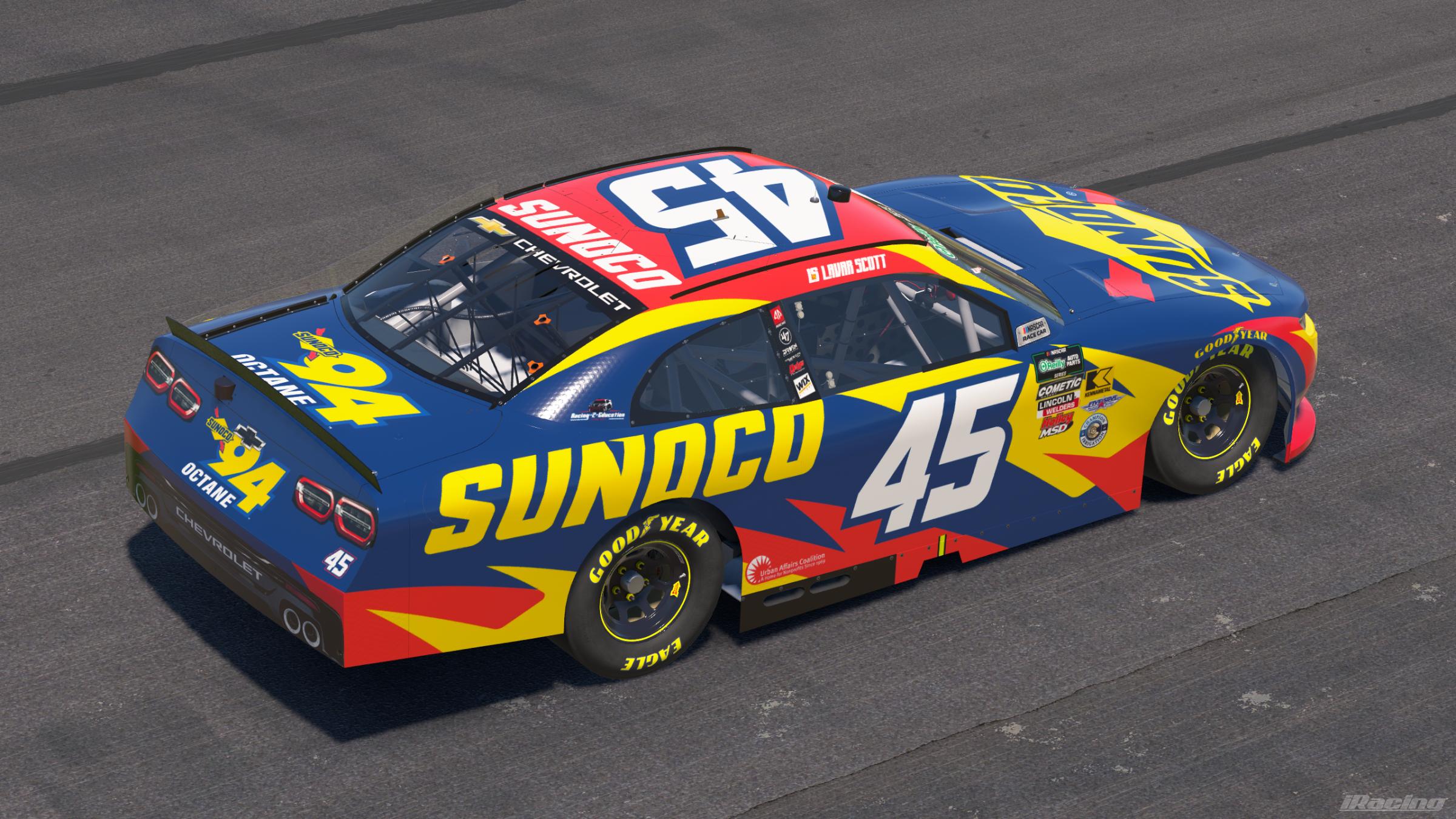 Preview of 2026 Lavar Scott #45 Sunoco by Ryan Pistana