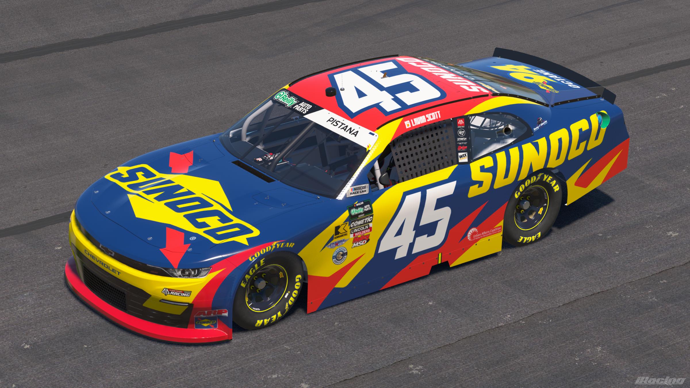 Preview of 2026 Lavar Scott #45 Sunoco by Ryan Pistana