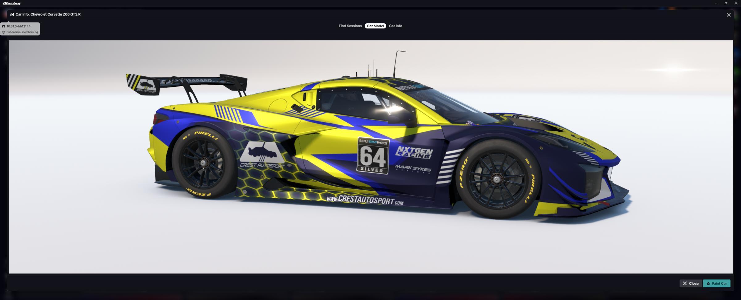 Preview of Crest Autosport Chevrolet Corvette Z06 GT3r BRONZE by Alex Everitt
