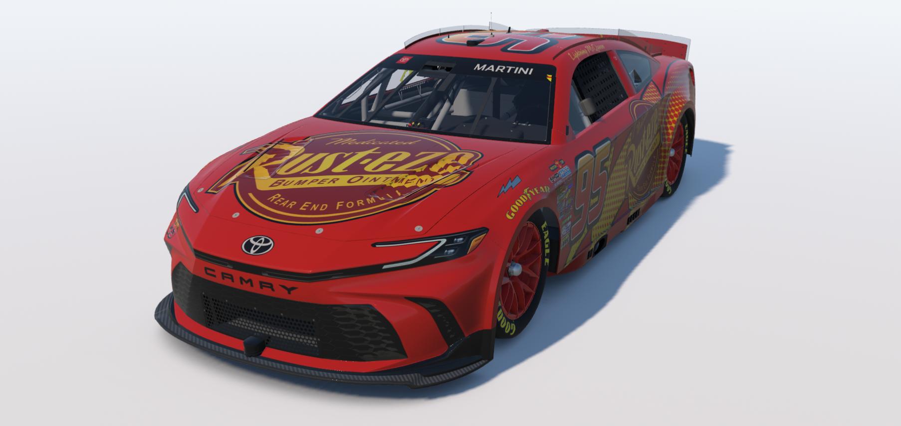 Preview of Disney Pixar Cars Lightning McQueen Toyota Camry (Custom Number) by Logan Martini