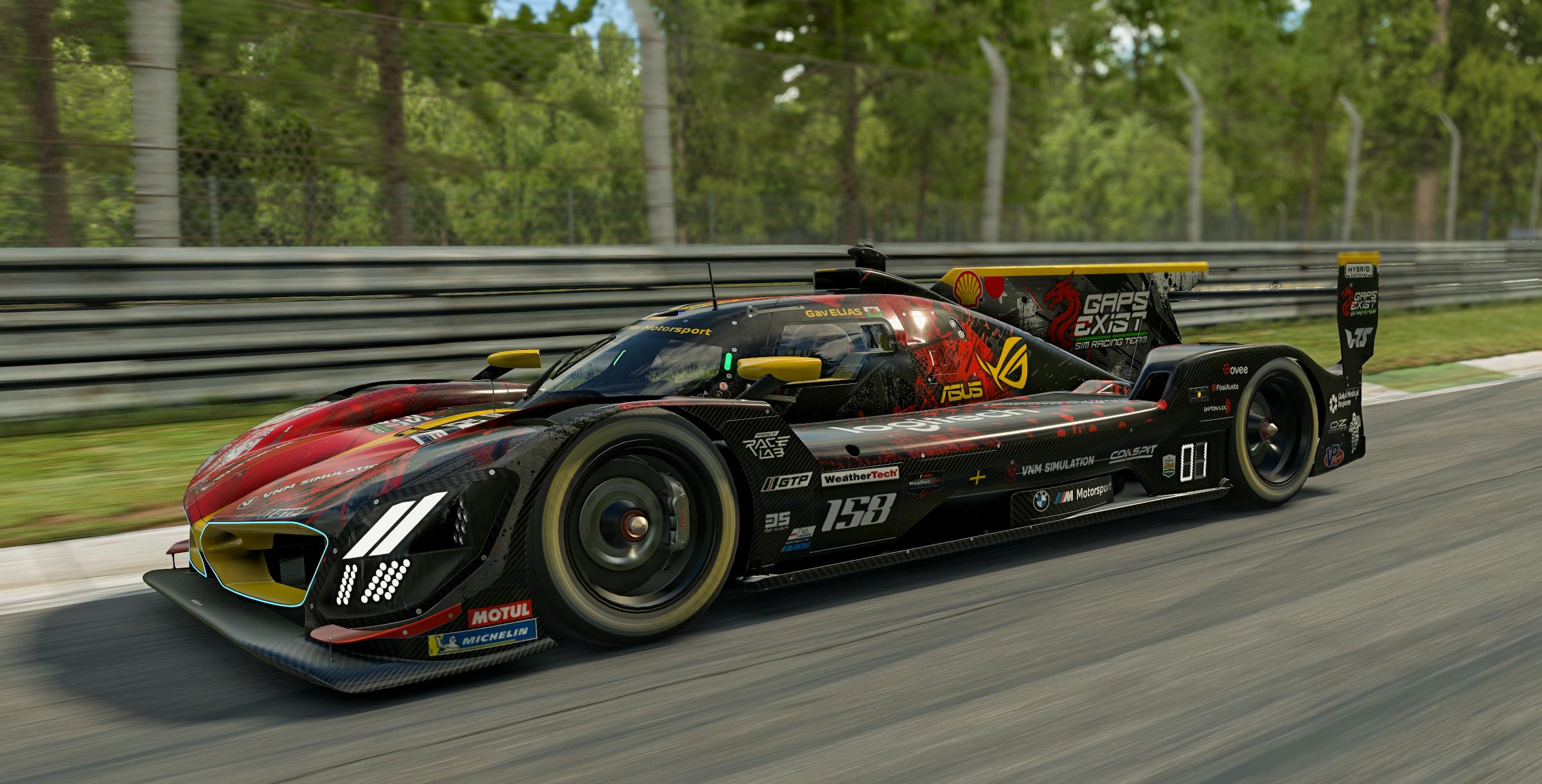 Preview of Gaps Exist Sim Racing Team Livery for the BMW Hybrid V8 by Gav E.