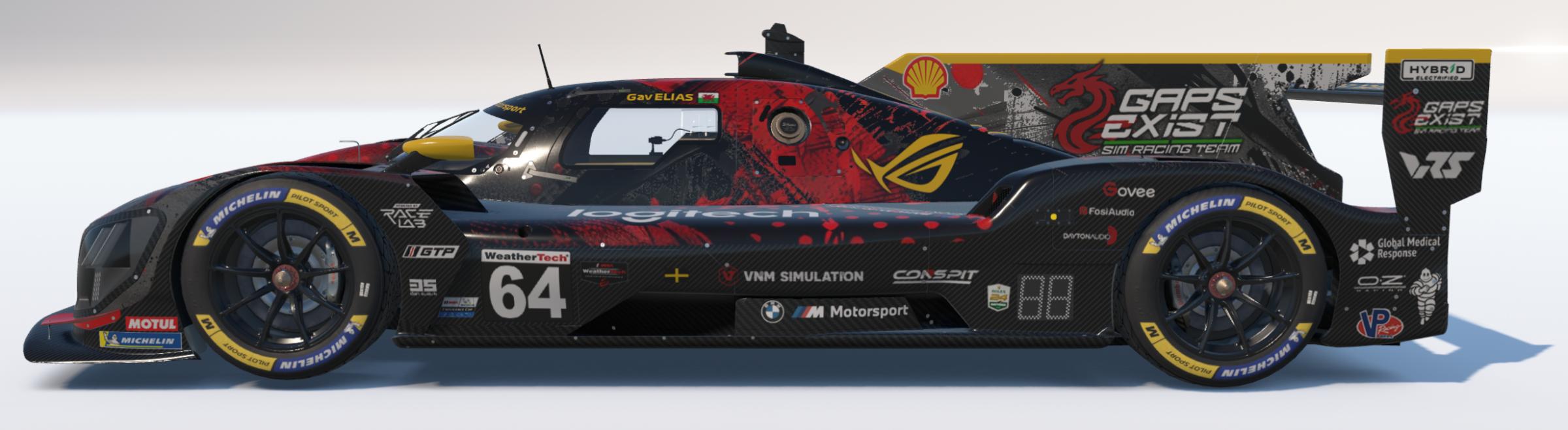 Preview of Gaps Exist Sim Racing Team Livery for the BMW Hybrid V8 by Gav E.
