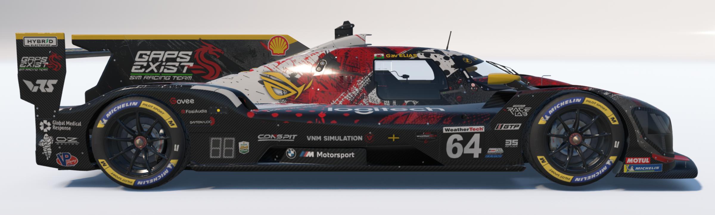 Preview of Gaps Exist Sim Racing Team Livery for the BMW Hybrid V8 by Gav E.