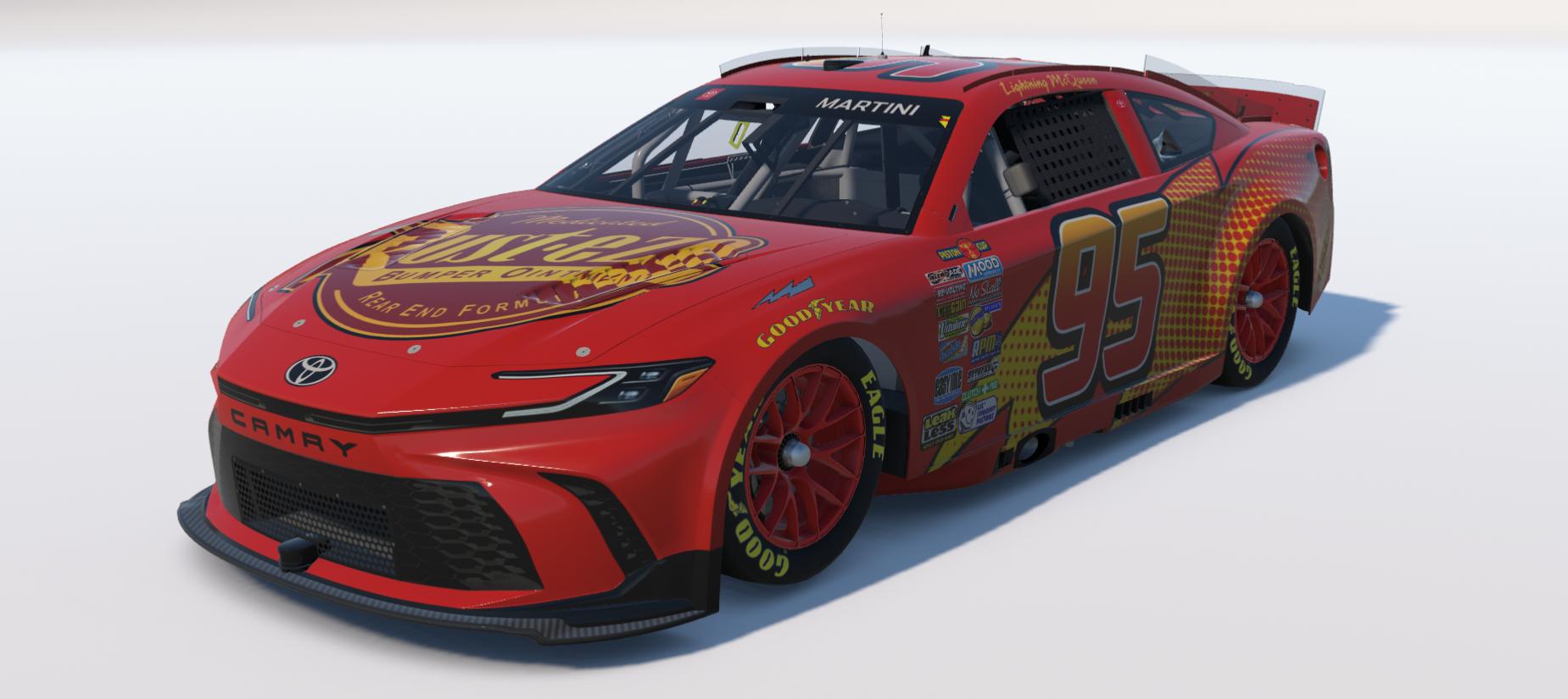 Preview of Disney Pixar Cars Lightning McQueen Camry Centered Number (Custom Number) by Logan Martini