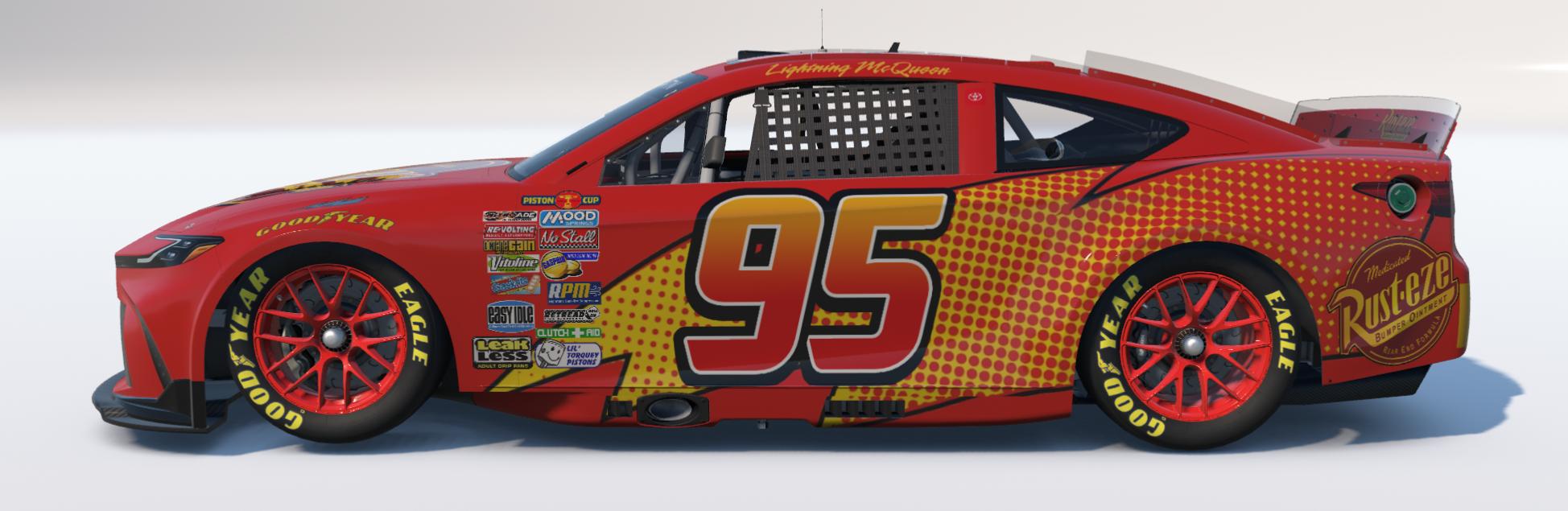 Preview of Disney Pixar Cars Lightning McQueen Camry Centered Number (Custom Number) by Logan Martini