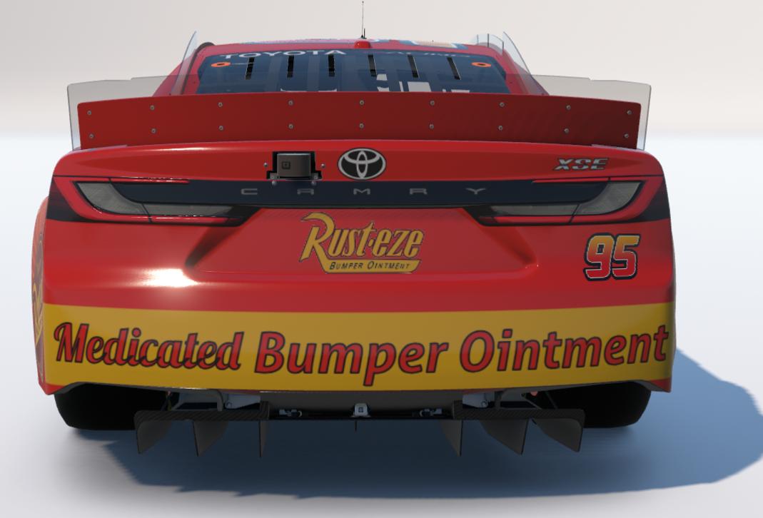 Preview of Disney Pixar Cars Lightning McQueen Camry Centered Number (Custom Number) by Logan Martini