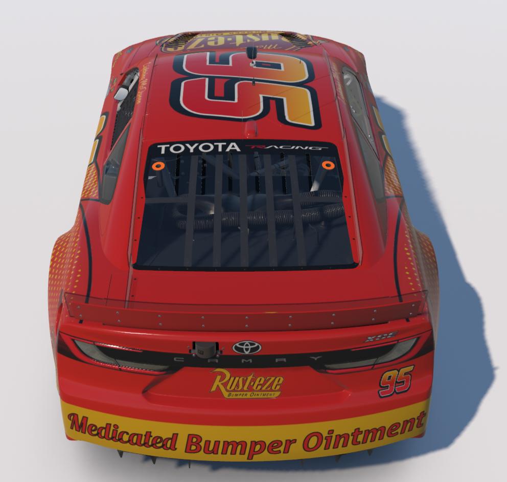 Preview of Disney Pixar Cars Lightning McQueen Camry Centered Number (Custom Number) by Logan Martini