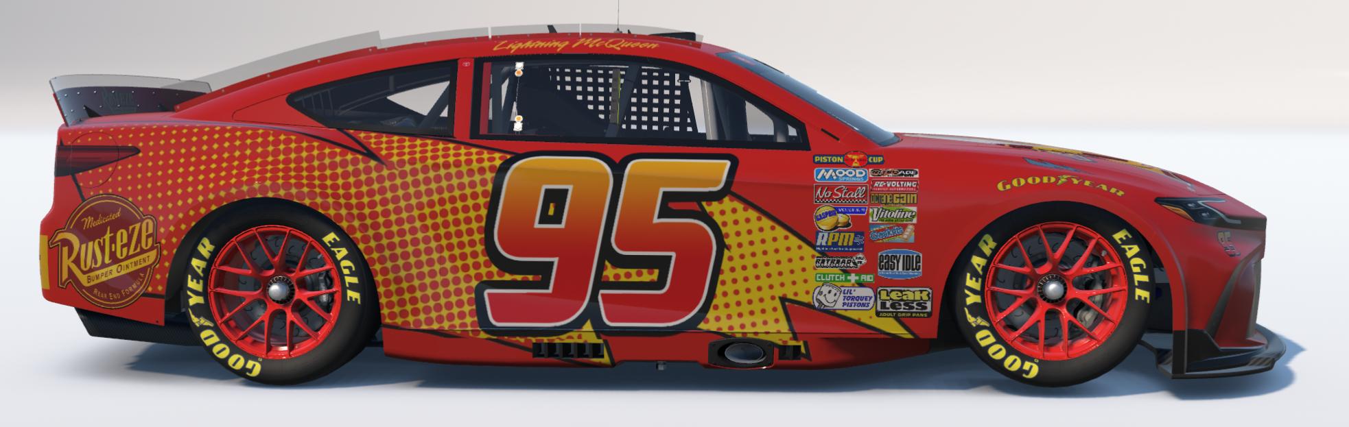 Preview of Disney Pixar Cars Lightning McQueen Camry Centered Number (Custom Number) by Logan Martini