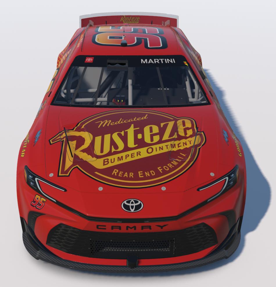 Preview of Disney Pixar Cars Lightning McQueen Camry Centered Number (Custom Number) by Logan Martini