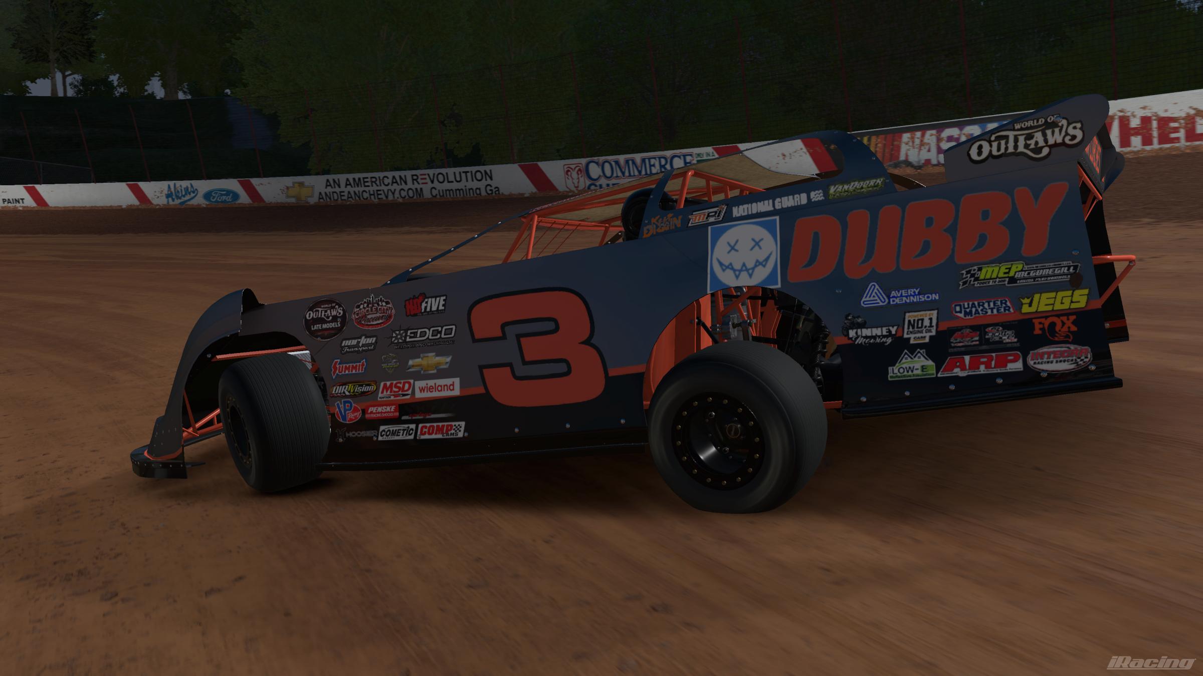 Preview of #3 Dubby Energy Late Model Silver Surfer by Kendrick Hom