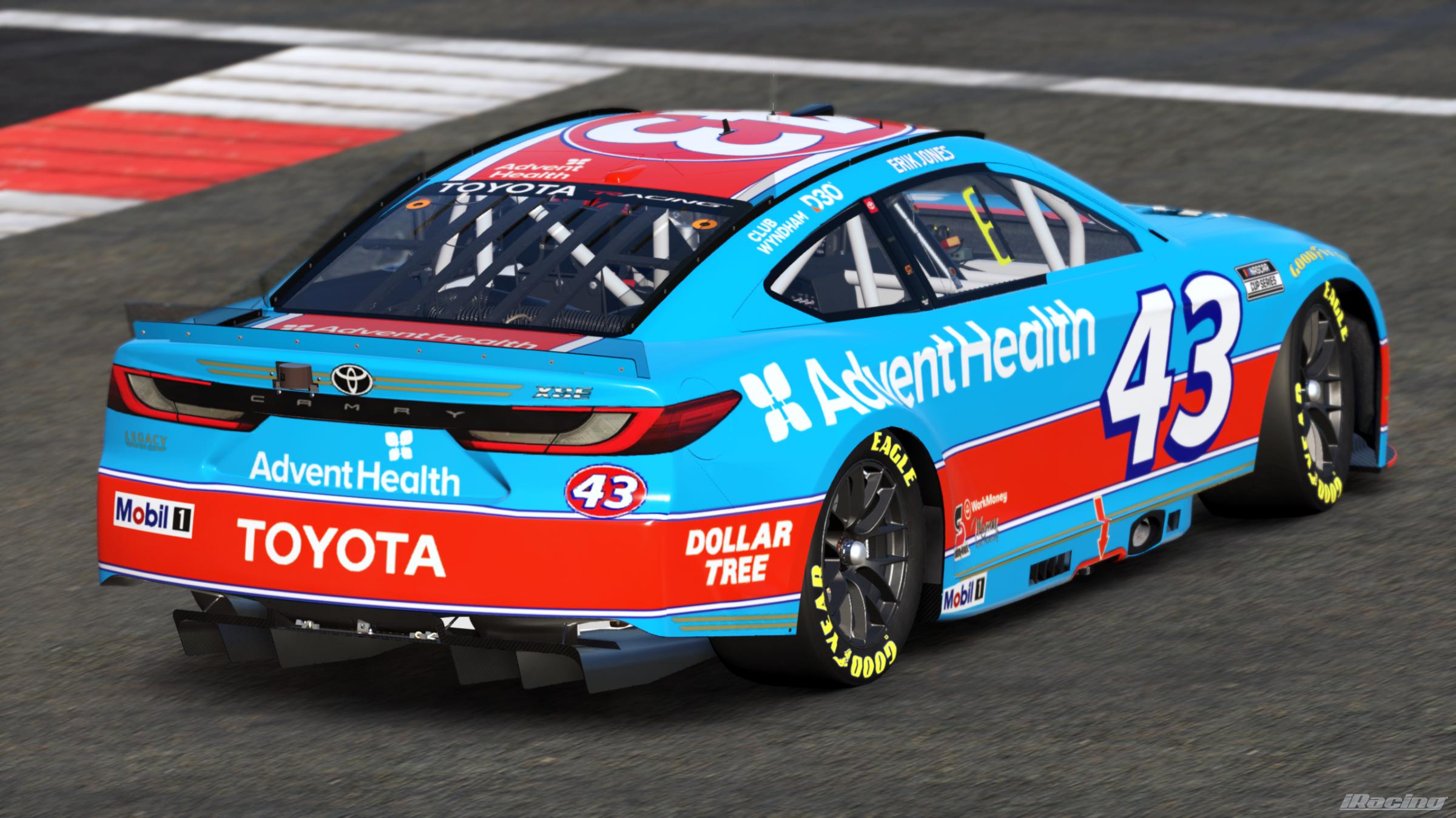 Preview of Erik Jones 2026 Advent Health Throwback (Sim #) by Gary P.