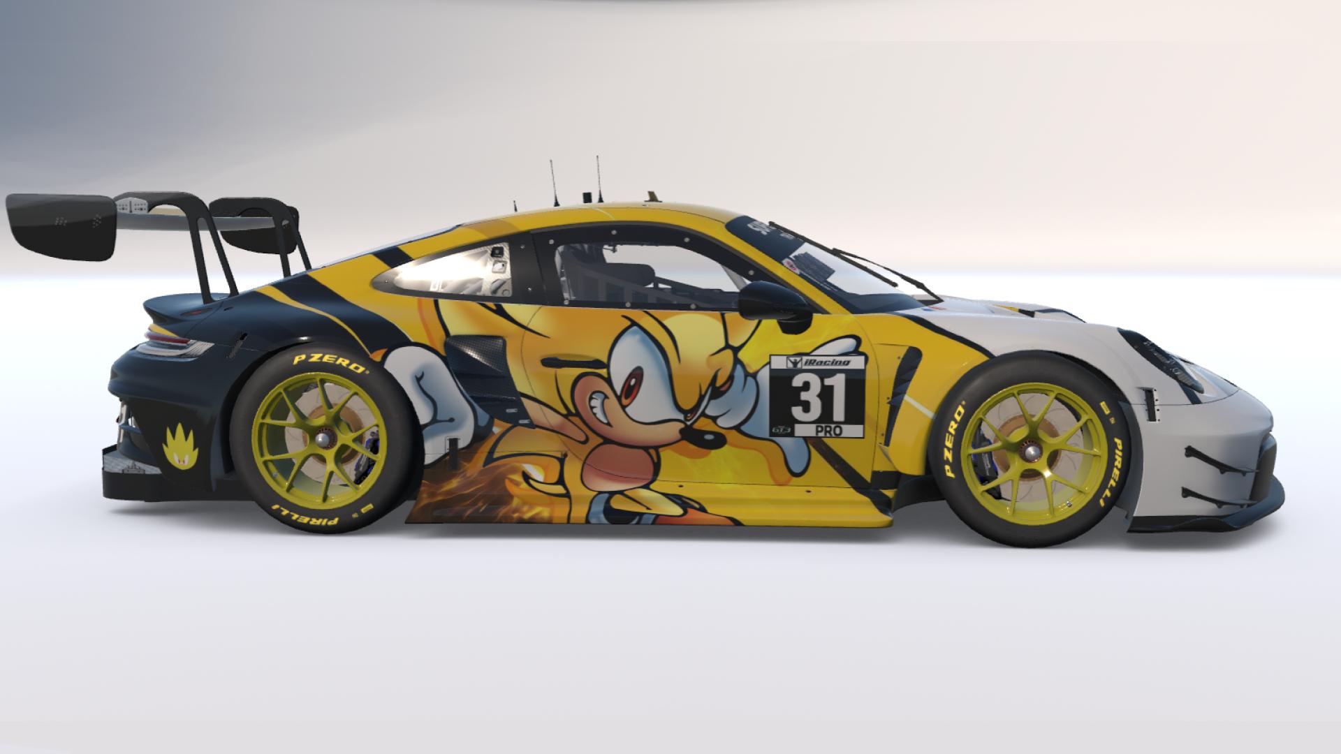 Preview of Super Sonic The Hedgehog - Porsche GT3 by &Oacute;scar D.