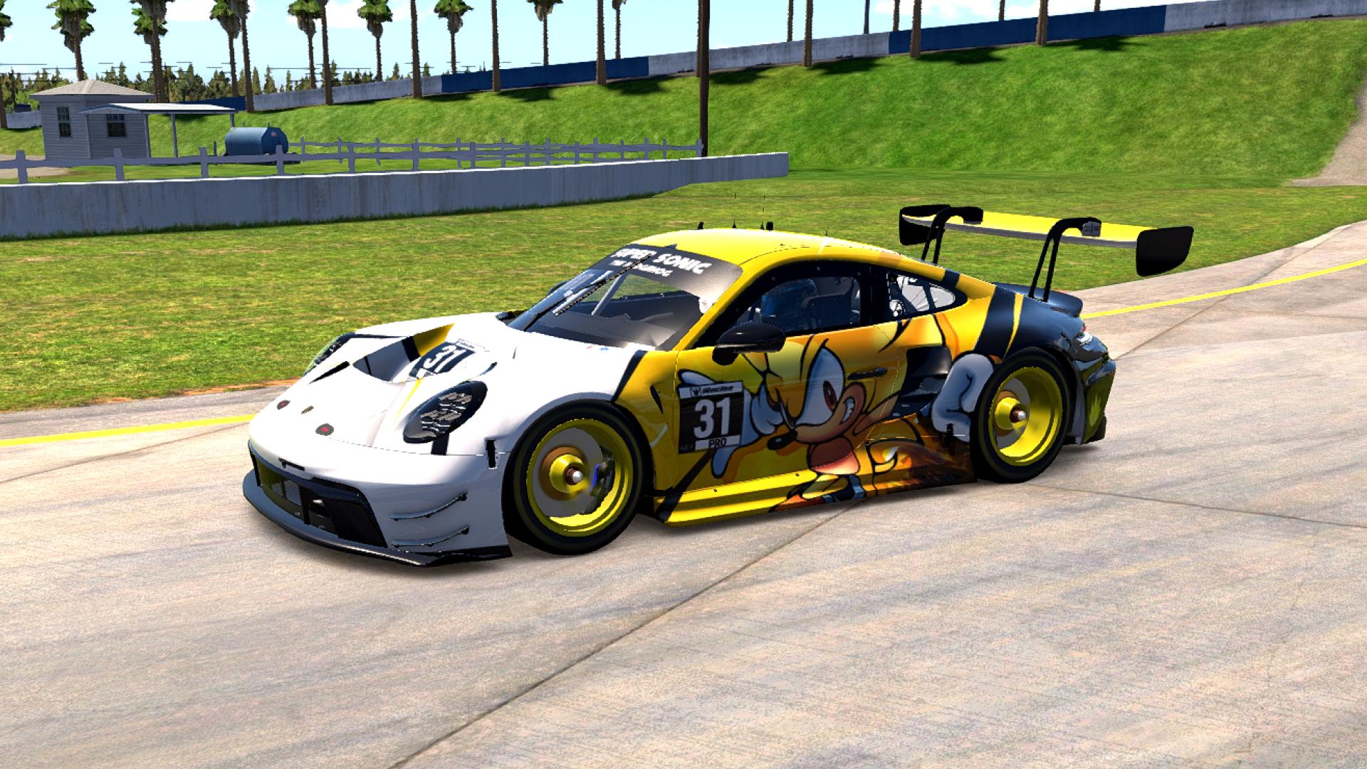 Preview of Super Sonic The Hedgehog - Porsche GT3 by &Oacute;scar D.